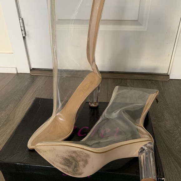 Transparent Calf Boots - Picture 3 of 5